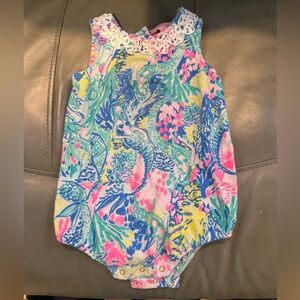 Lilly Pulitzer Mermaid Cove Bubble onesie 6-12 months